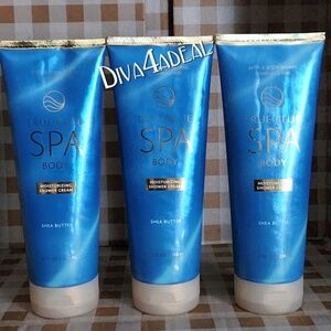 3X Bath & Body Works Wellness TRUE BLUE SPA Moisturizing Shower Cream Bundle